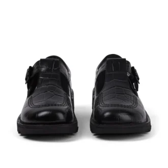 Adult Female Kick Tbar Croc Leather Black