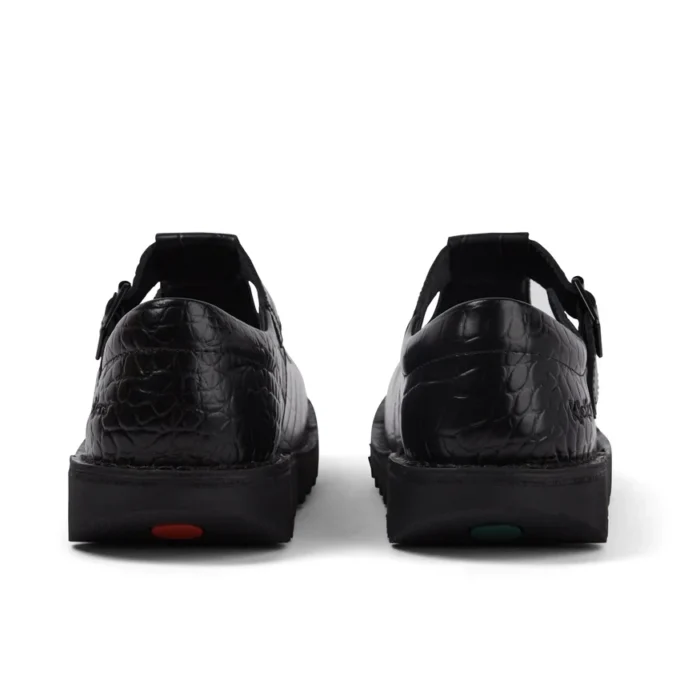 Adult Female Kick Tbar Croc Leather Black
