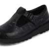 Adult Female Kick Tbar Croc Leather Black