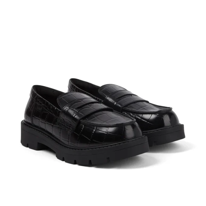 Adult Female Kori Loafer Croc Leather Black