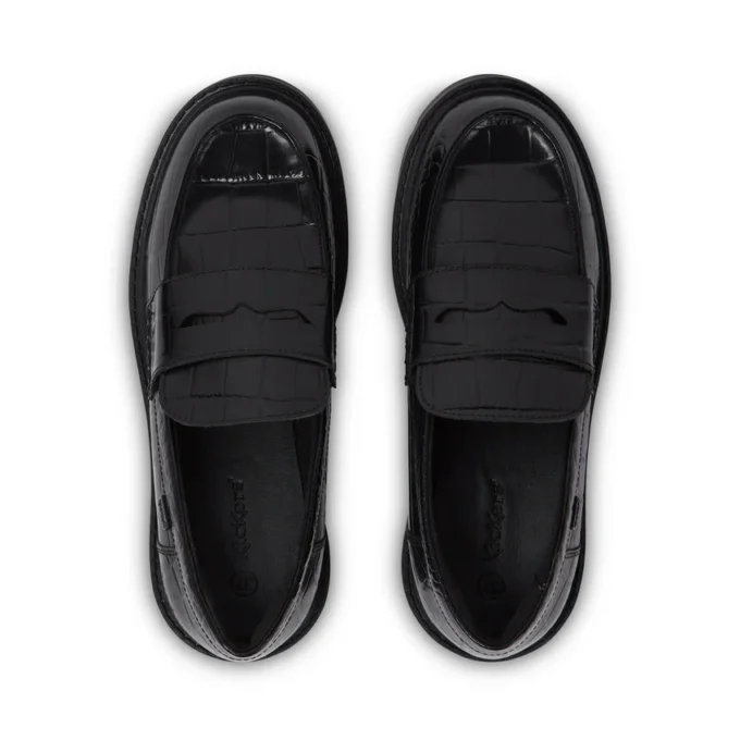 Adult Female Kori Loafer Croc Leather Black