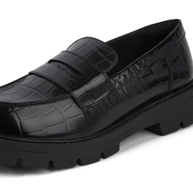 Adult Female Kori Loafer Croc Leather Black