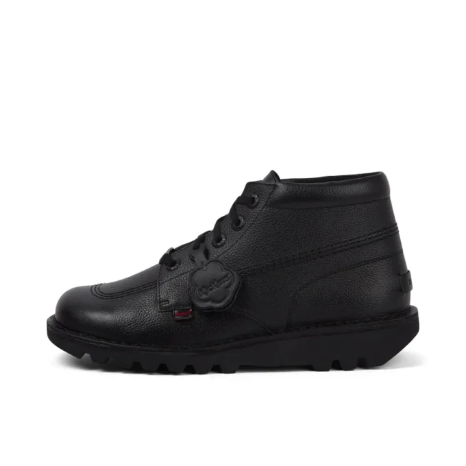 Adult Mens Kick Hi Tab Leather Boots Black