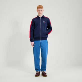Adult Mens Kickers Classic Zip Through Knit Navy