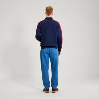 Adult Mens Kickers Classic Zip Through Knit Navy