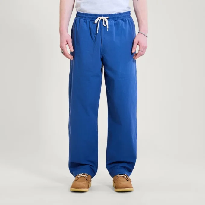 Adult Mens Kickers Wide Leg Drawstring Trouser Navy