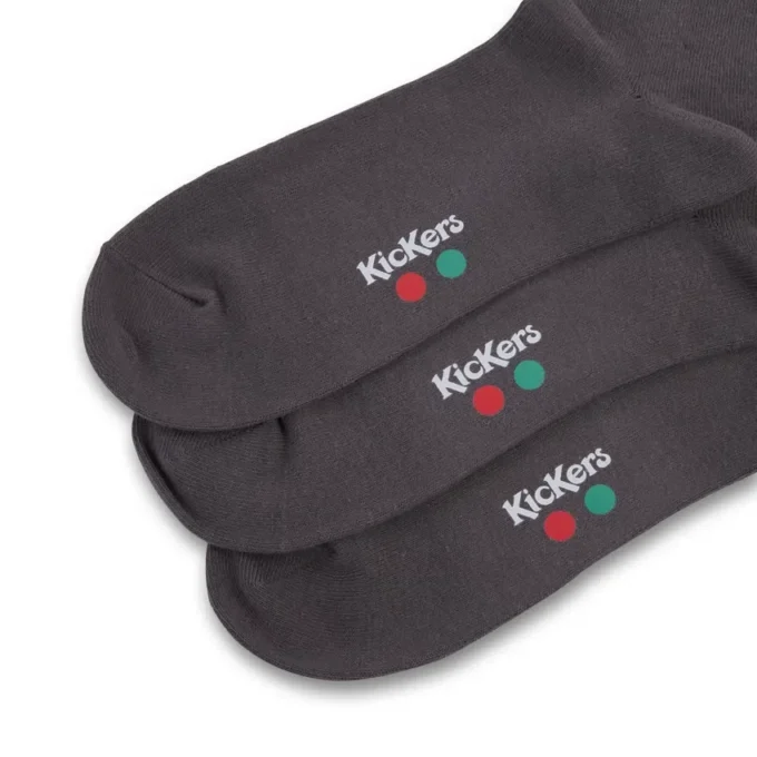 Adult Unisex Everyday Crew 3-Pack Socks Grey