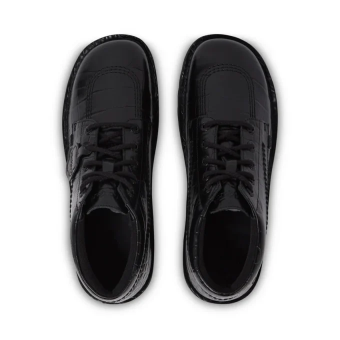 Adult Unisex Kick Hi Croc Leather Boots Black