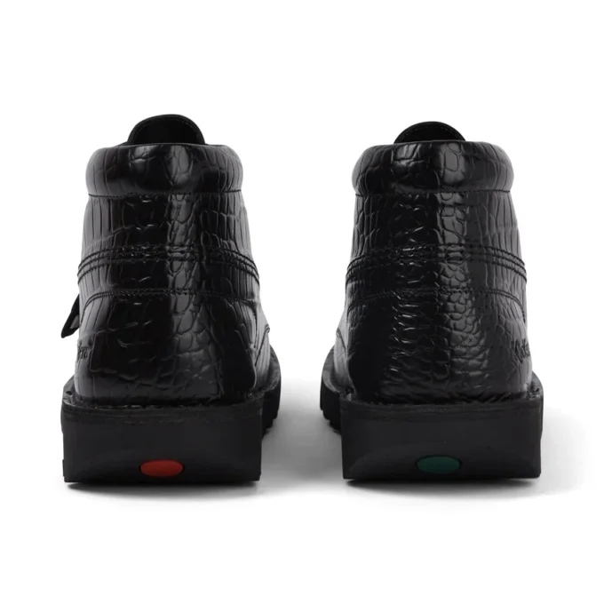 Adult Unisex Kick Hi Croc Leather Boots Black