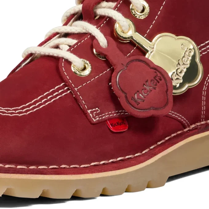 Adult Unisex Kick Hi Goldie Boots Red