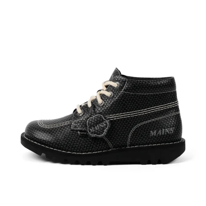Adult Unisex Kick Hi Grain Leather Mains Grey