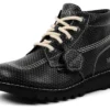 Adult Unisex Kick Hi Grain Leather Mains Grey