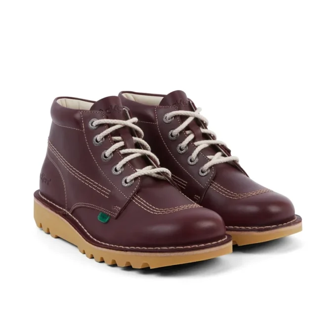Adult Unisex Kick Hi Leather Dark Red
