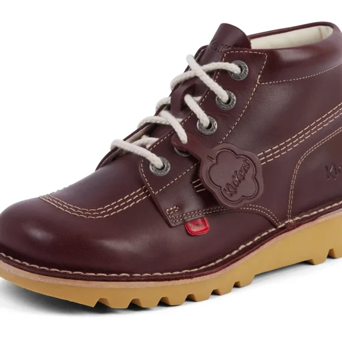 Adult Unisex Kick Hi Leather Dark Red