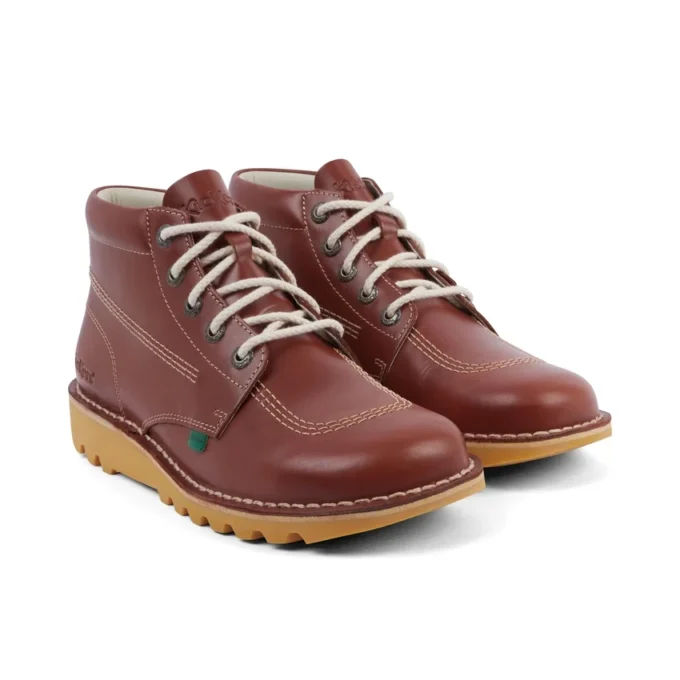 Adult Unisex Kick Hi Leather Dark Tan