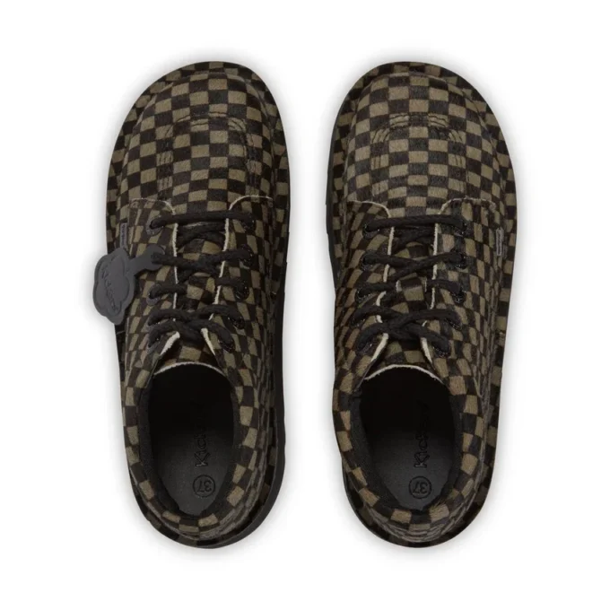 Adult Unisex Kick Hi Platform Leather Black/Khaki