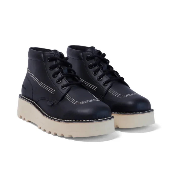 Adult Unisex Kick Hi Stack Leather Alternative Black