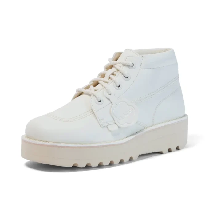 Adult Unisex Kick Hi Stack Leather Alternative White