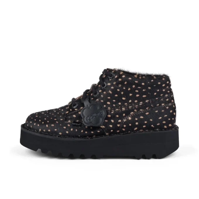 Adult Unisex Kick Hi Stack Spot Leather Black