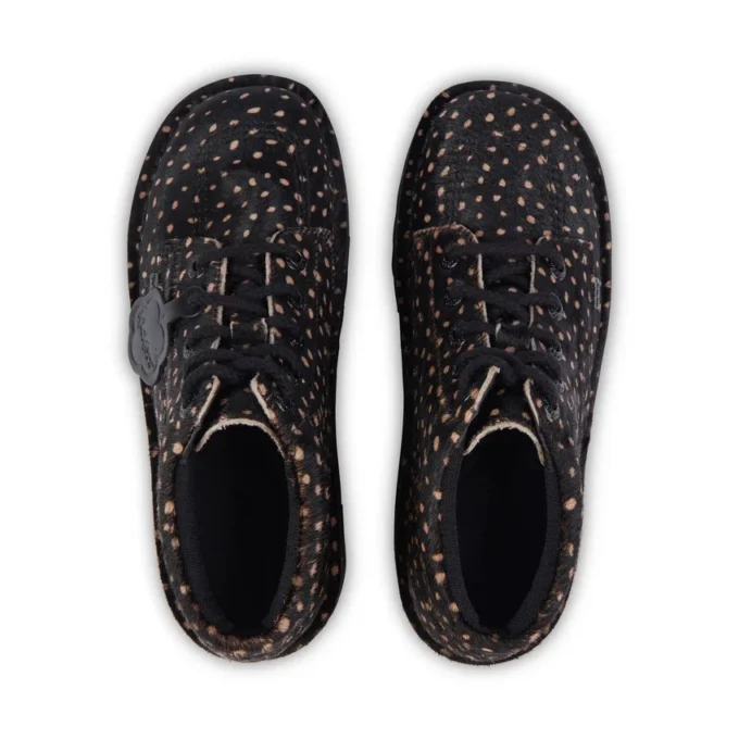 Adult Unisex Kick Hi Stack Spot Leather Black