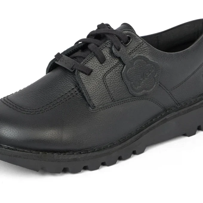 Adult Unisex Kick Shoe Tumble Leather Black