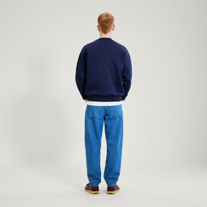 Adult Unisex Kicker Classic Crew Sweatshirt Navy