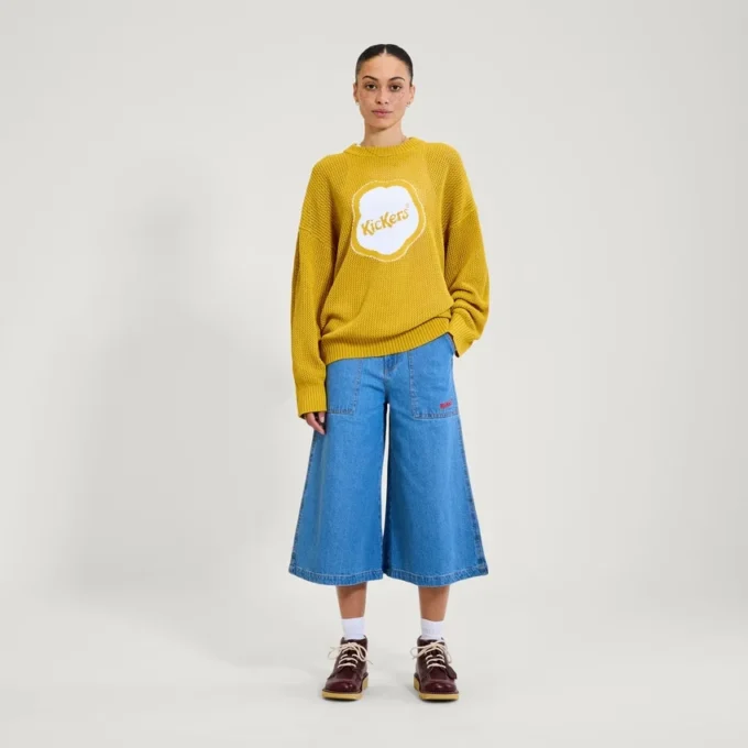 Adult Unisex Kickers Classic Jaquard Knit Yellow