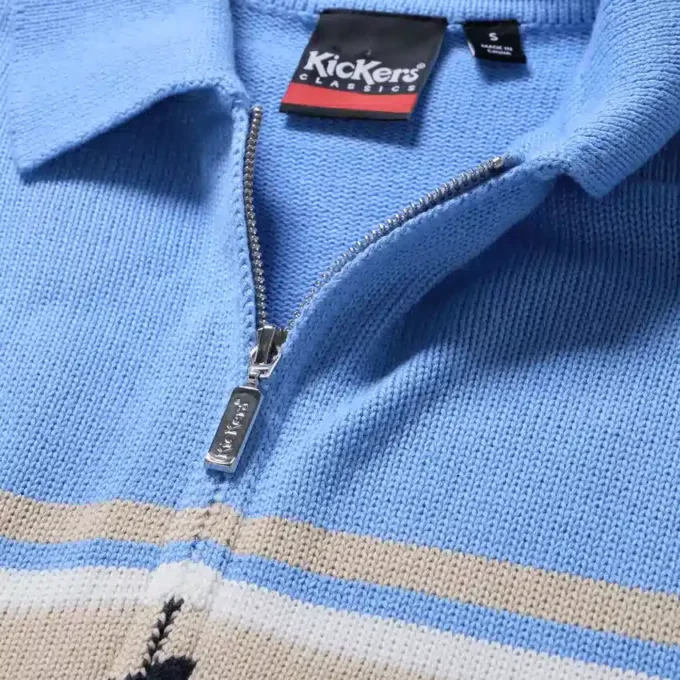 Adult Unisex Kickers Classic Zip Through Knit Blue