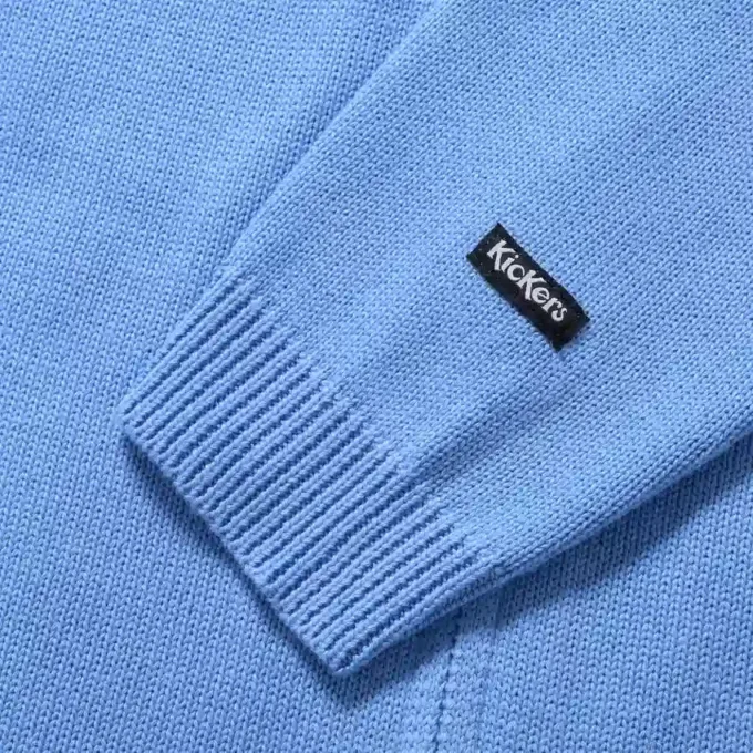 Adult Unisex Kickers Classic Zip Through Knit Blue