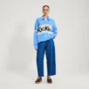 Adult Unisex Kickers Classic Zip Through Knit Blue