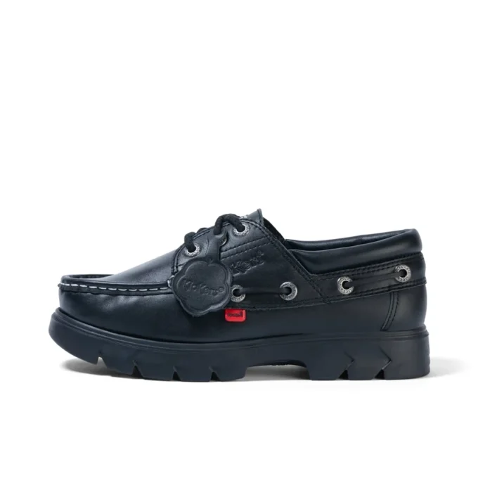 Adult Unisex Lennon Boatshoe Leather Black