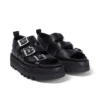 Adult Women’s Knox Lo Buckle Leather Sandal Black