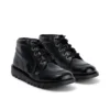 Adult Womens Kick Hi Leather Alternative Patent Leather Black
