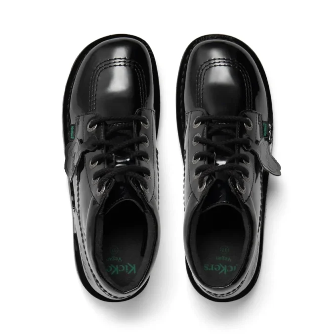 Adult Womens Kick Hi Leather Alternative Patent Leather Black