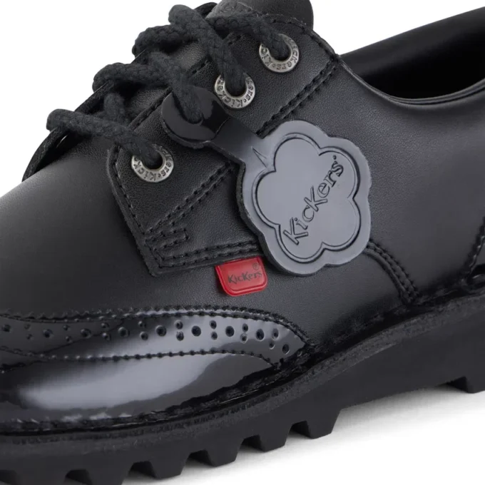 Adult Womens Kick Lo Brogue Leather Black