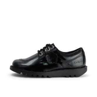 Adult Womens Kick Lo Leather Alternative Patent Leather Black