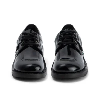 Adult Womens Kick Lo Leather Alternative Patent Leather Black