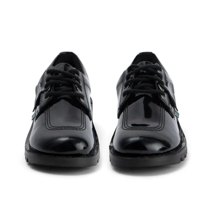Adult Womens Kick Lo Leather Alternative Patent Leather Black