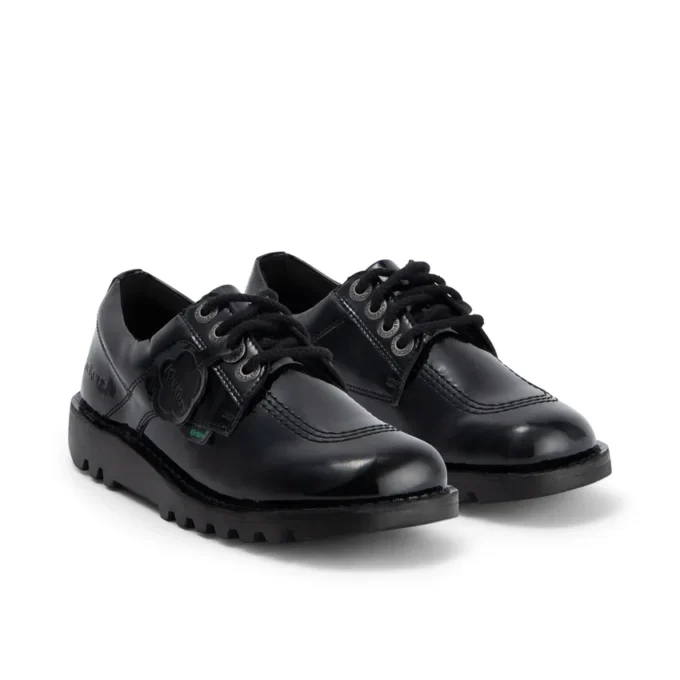 Adult Womens Kick Lo Leather Alternative Patent Leather Black
