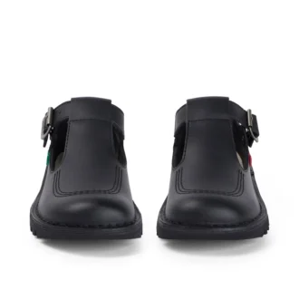 Adult Womens Kick T Bar Leather Black