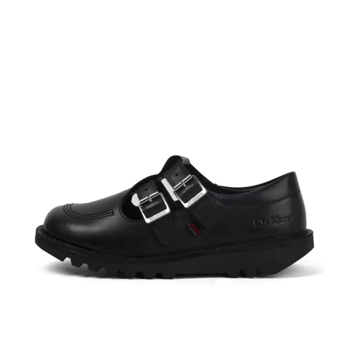 Adult Womens Kick T Double Leather Black
