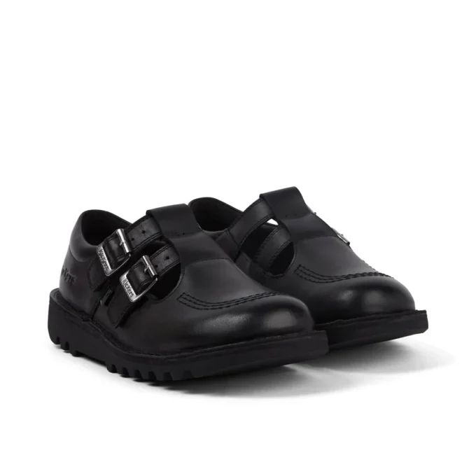 Adult Womens Kick T Double Leather Black