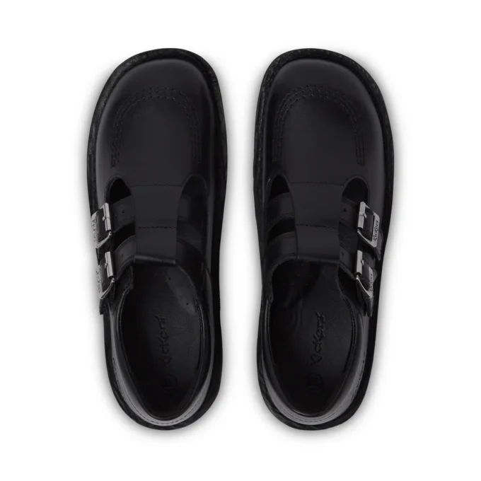 Adult Womens Kick T Double Leather Black