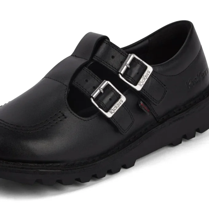 Adult Womens Kick T Double Leather Black