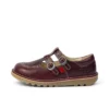 Adult Womens Kick T-Double Leather Dark Red