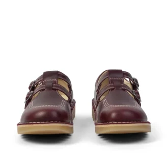 Adult Womens Kick T-Double Leather Dark Red
