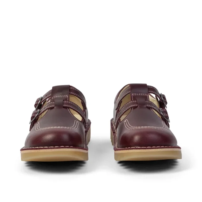 Adult Womens Kick T-Double Leather Dark Red
