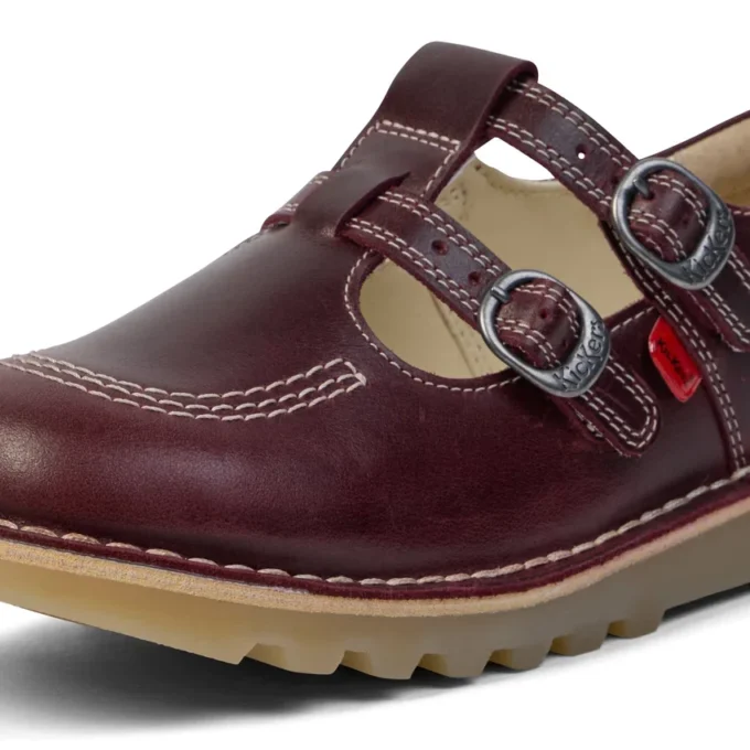 Adult Womens Kick T-Double Leather Dark Red