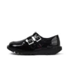 Adult Womens Kick T Double Patent Leather Black
