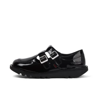 Adult Womens Kick T Double Patent Leather Black